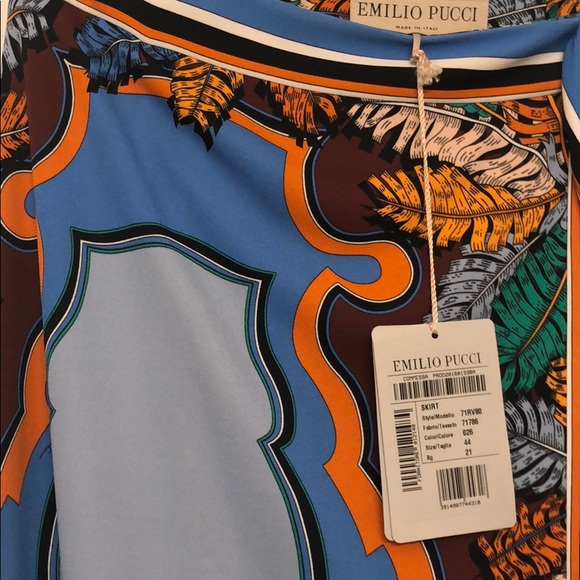 NWT Authentic Emilio Pucci print skirt SZ 44 - Picture 5 of 7